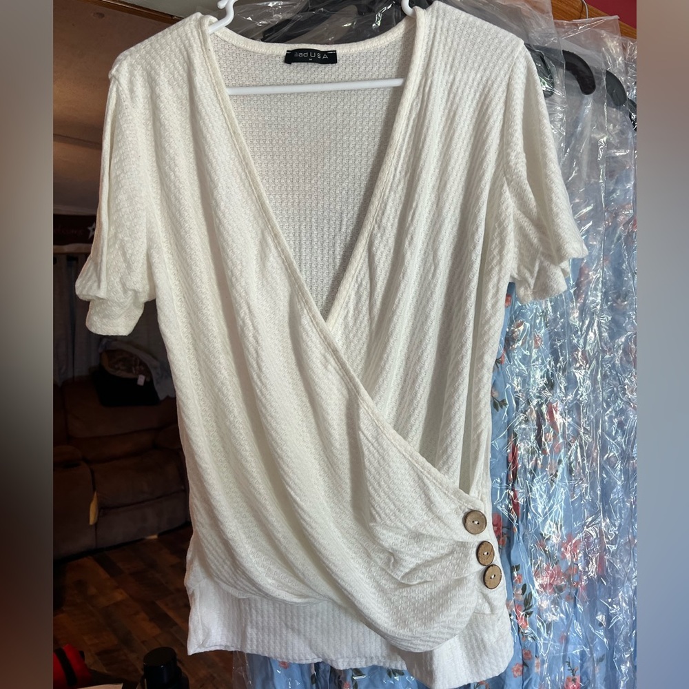 Cream dressy top